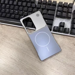 Shockproof Frameless Matte Aluminum Protective Case with MagSafe Wireless Charging Compatibility - Galaxy S25Ultra (Titanium ash)