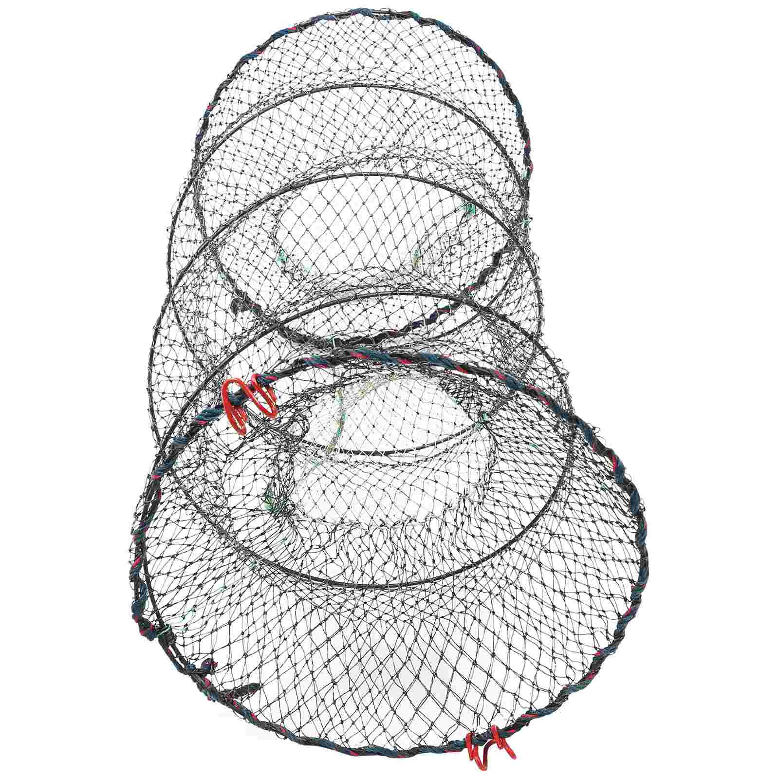 

Round Foldable Portable Bait Cast Mesh Trap Net for Fish Lobster