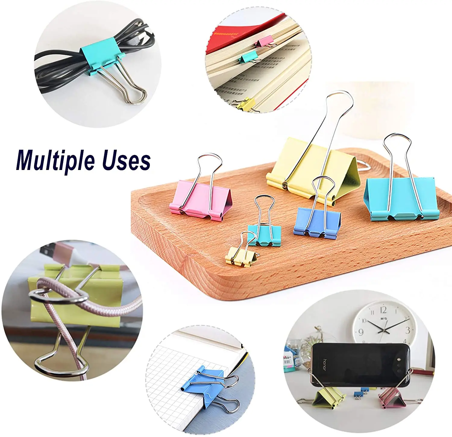 Metal Binder Paper Clips 25MM 32MM 10/5pcs for books Stationery School Office Supplies binder clips