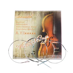 Premium Nickel Silver Wound Violin Strings (E-A-D-G) for Optimal Sound Quality (AV11)