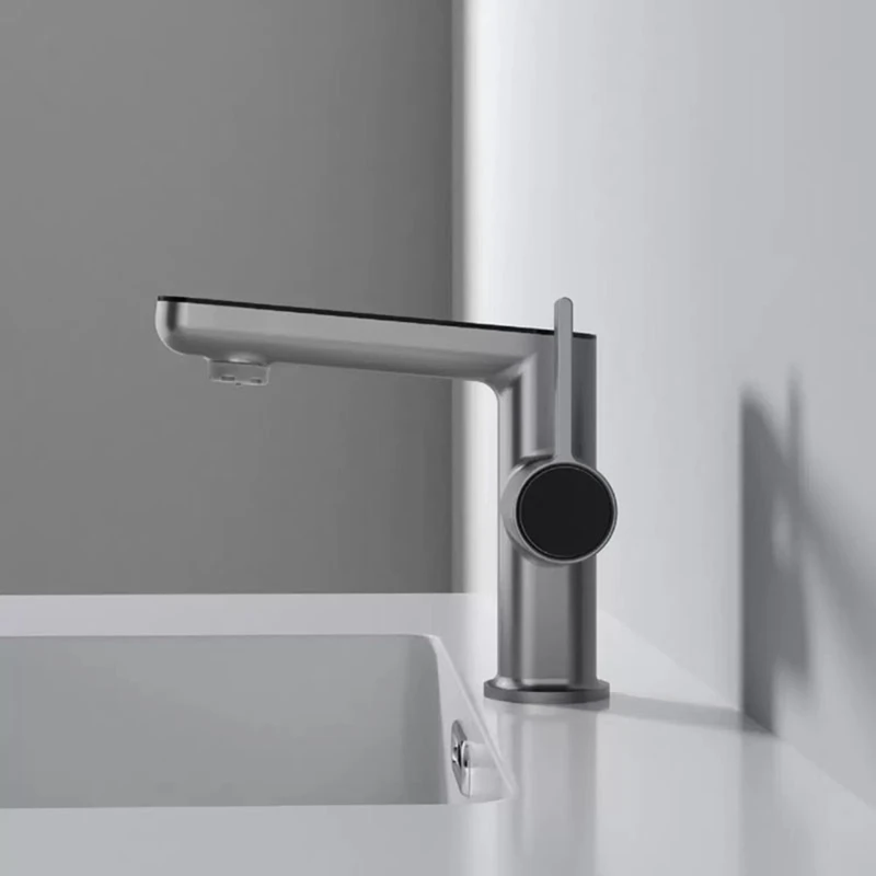 Bathroom Sink Faucet Dual-function Water Outlet Single-hole Basin Faucet for Home Cold and Hot Water