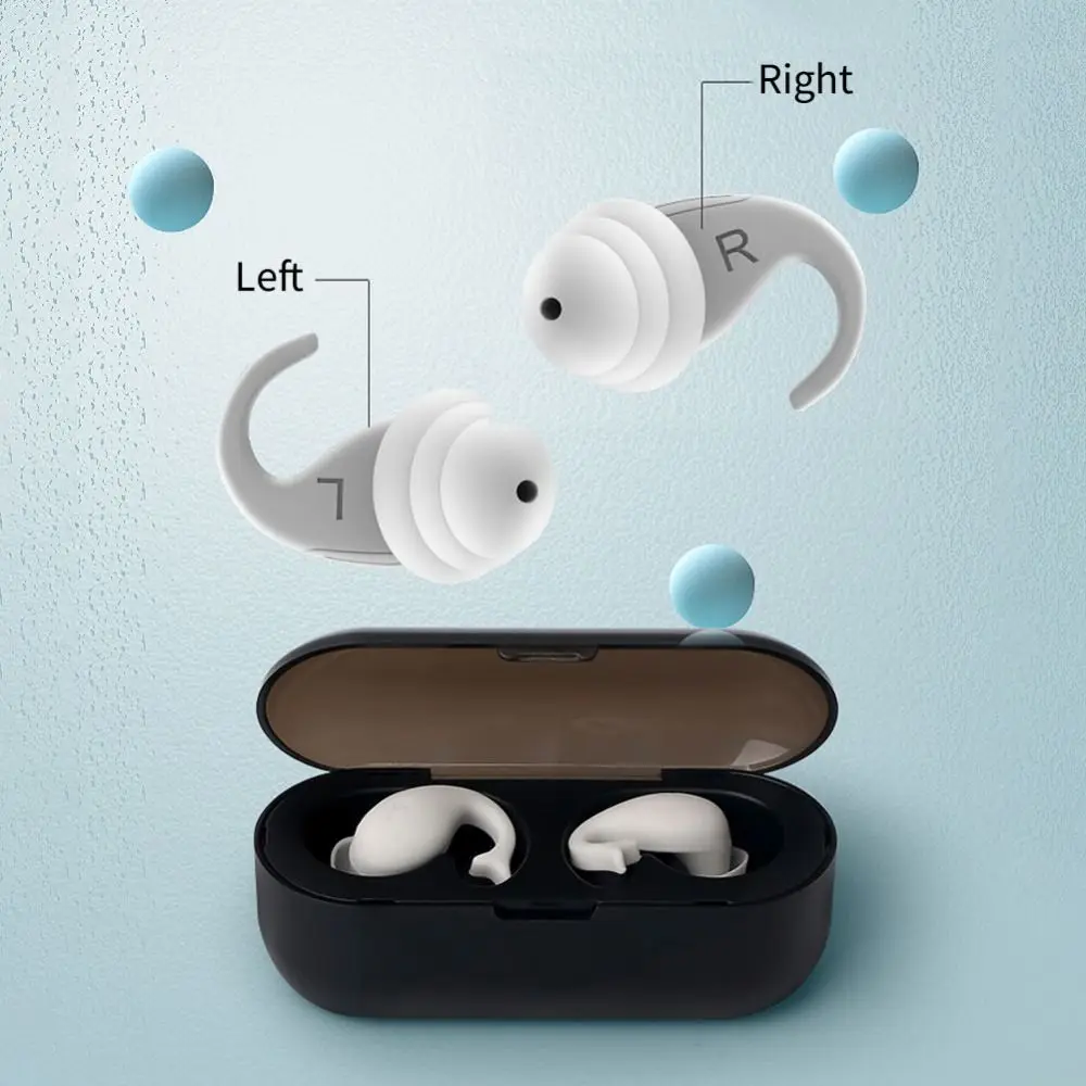 1 Pair Swimming Earplugs Anti-noise Sleep Earplugs Traveling Snorkeling Surfing Ear Plug Waterproof Soundproof Swim Ear Plugs 2