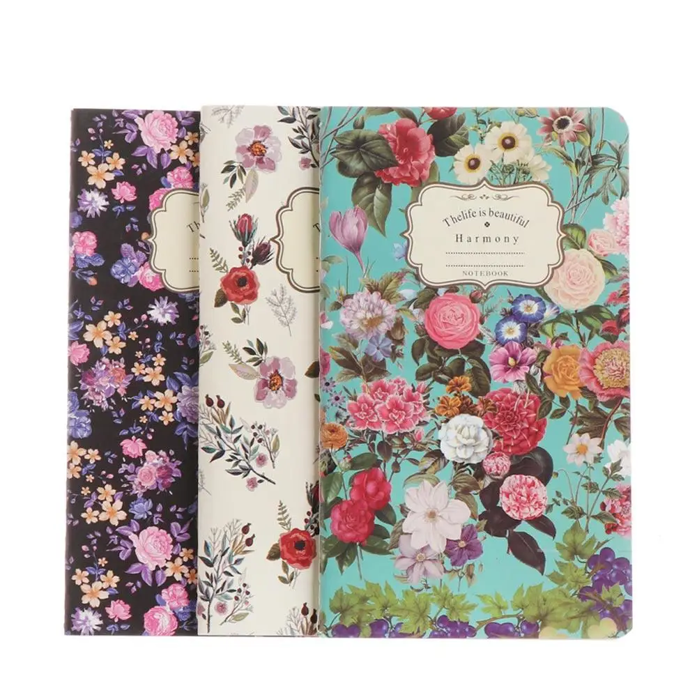 1PC Random Style Kraft Paper Notebook 48K Workbooks Color Notebooks Hand-painted Sketchbook Diarybook Stationery Office Supplies - 4