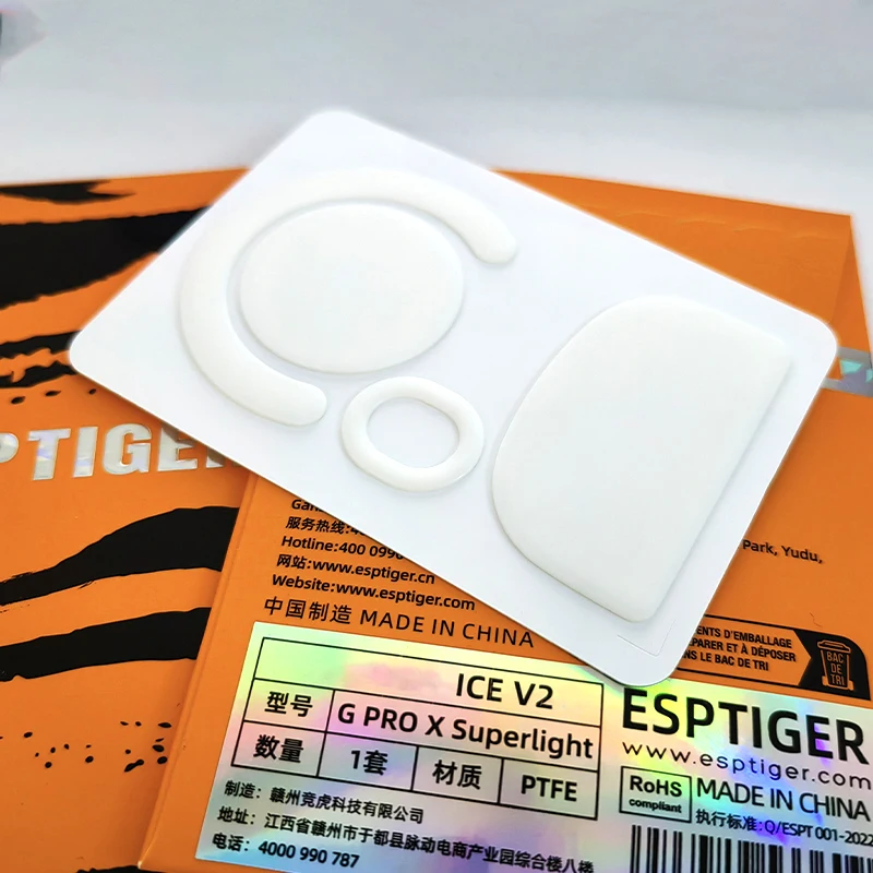 Esports Tiger ICE V2 White Arc Mouse Skates - Precision Glide Enhancers