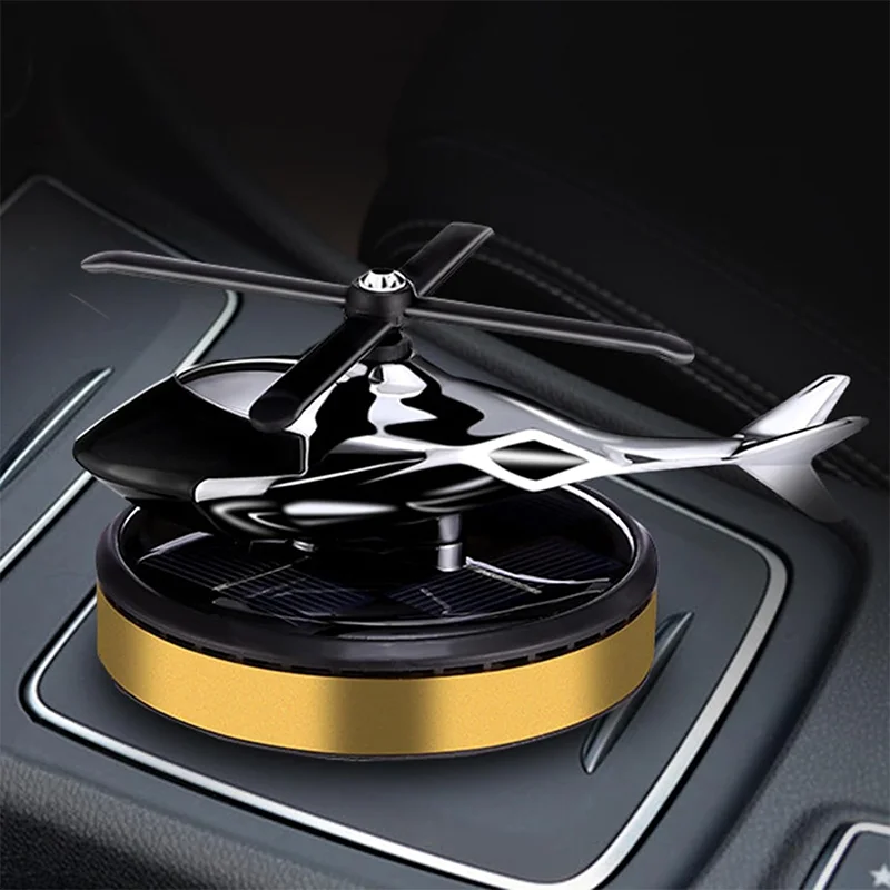 Solar panel Helicopter Model Car perfume Car perfume Dashboard decoration diffuser suitable for home car interior