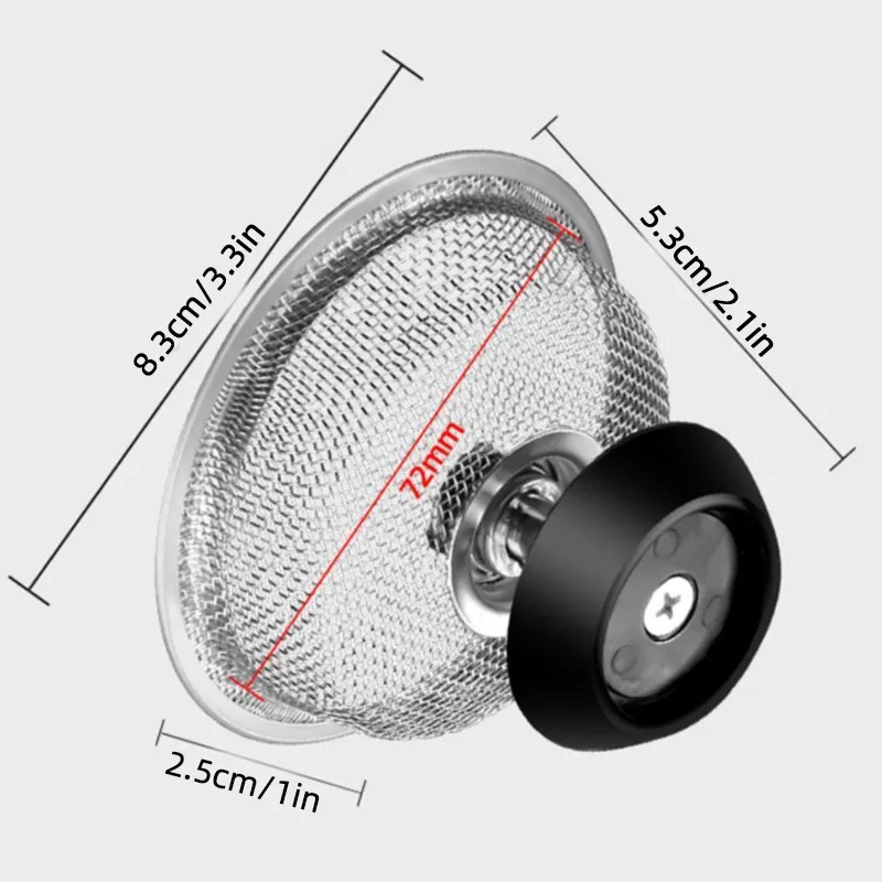 Kitchen Sink Strainer Stopper Stainless Steel Sink Filter Drain Basket Mesh Strainers Bathroom Floor Drains Cover Screen