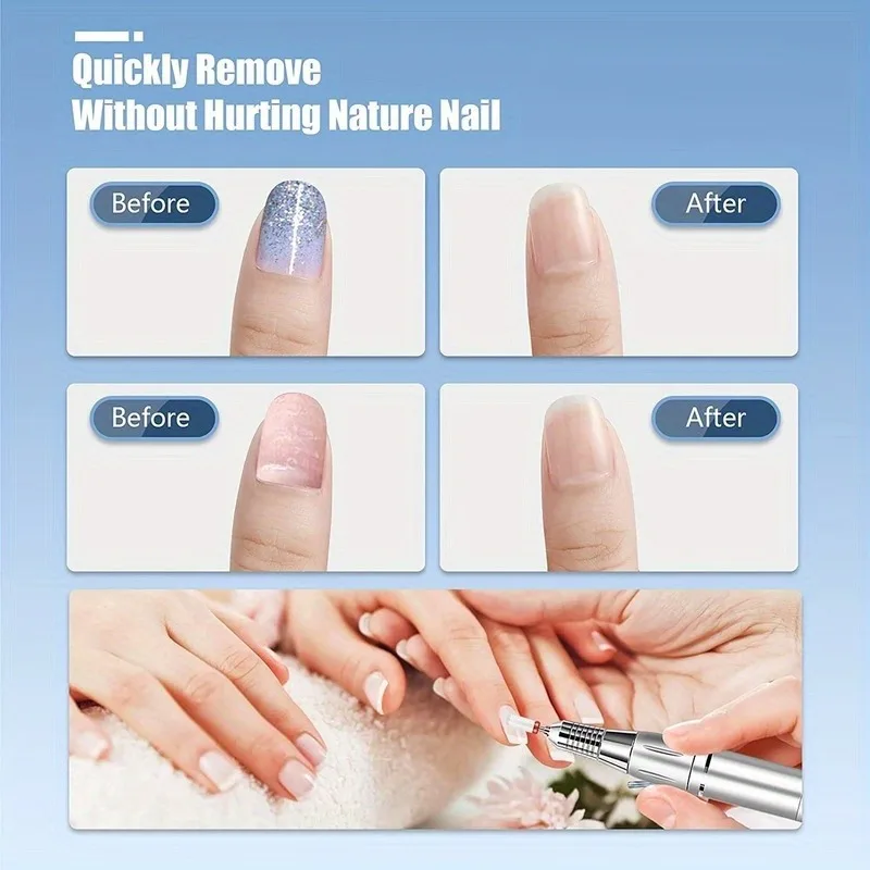 Diamond Carbide Nail Drill Bits Set 13PCS/SET 3/32" Hypoallergenic For Acrylic Nails Cuticle Nail Polish Remover