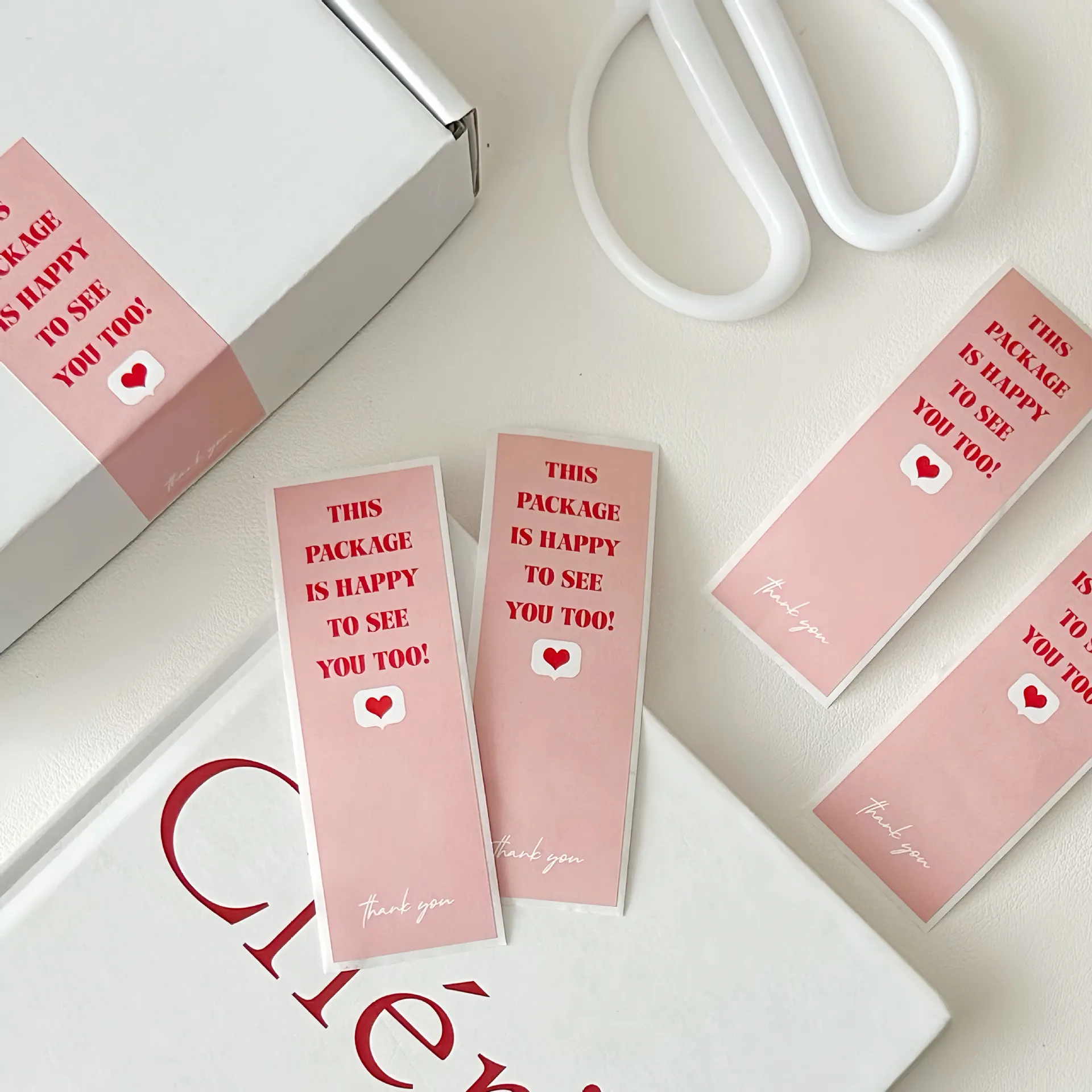 100 adet/Rulo Kişiselleştirilmiş Etiketler 3*9 cm Küçük İşletme Hediye Paketi Için Satın Aldığınız İçin Teşekkür Ederiz Çıkartmalar