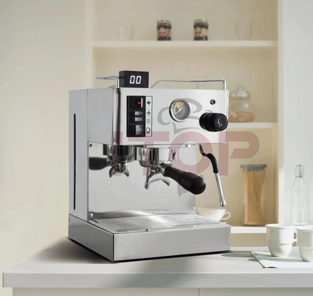 Semi-automatic Coffee Machine Commercial Coffee Maker Automatic Grinding  Adjusting Microcomputer Temperature Control System - Coffee Makers -  AliExpress