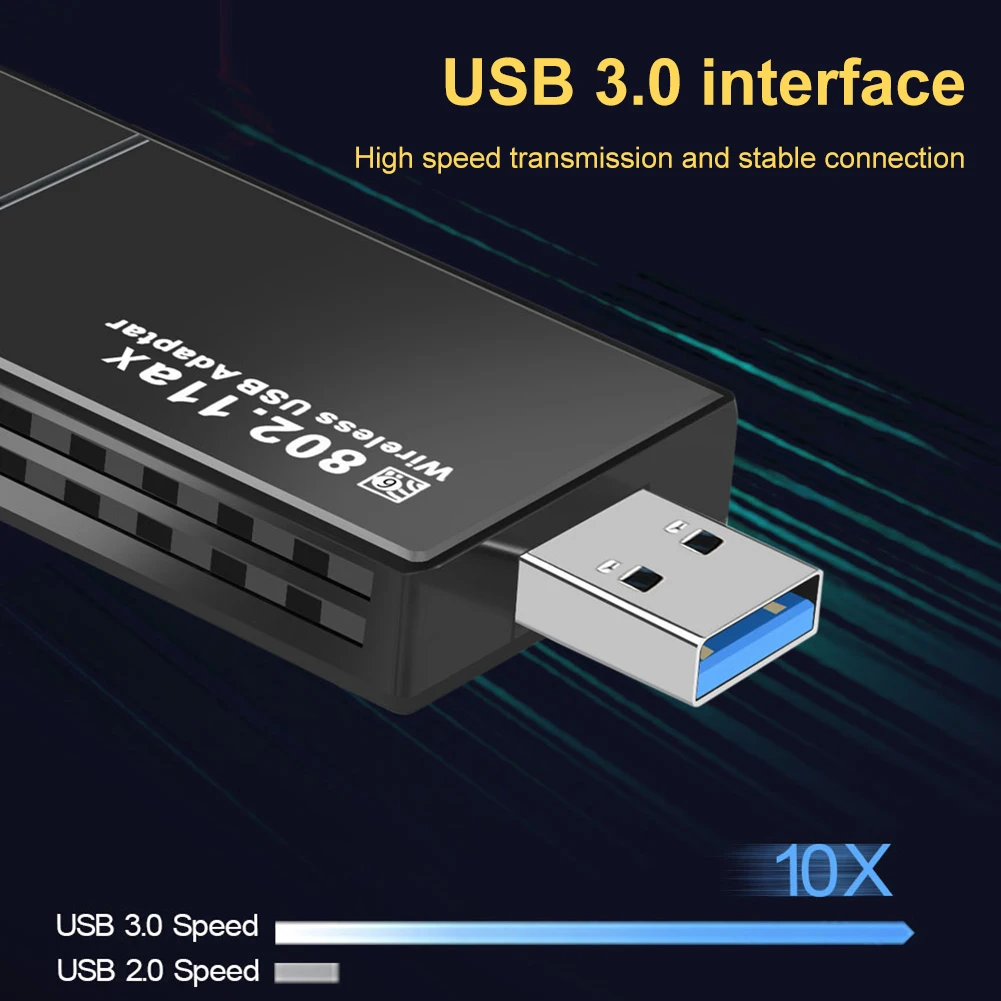 PC 노트북 윈도우용 외부 무선 어댑터, 와이파이 6 USB 어댑터, 네트워크 카드, 듀얼 밴드, 2.4G, 5GHz, 1800Mbps
