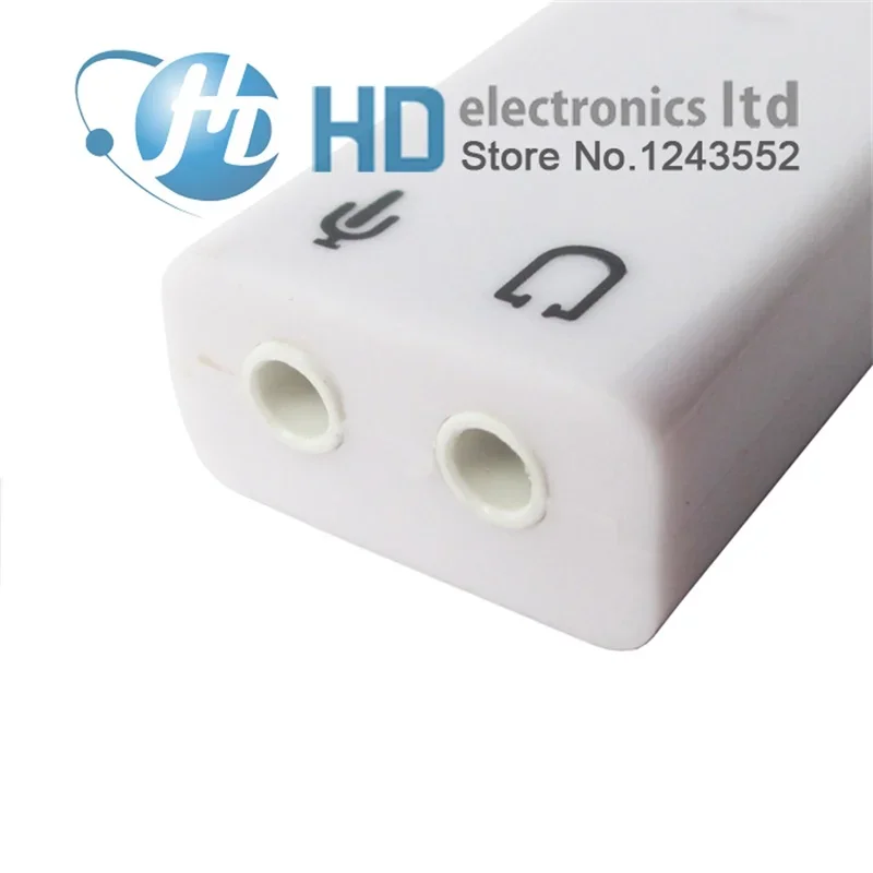 무료 배송 1 개/몫 USB 외부 가상 7.1 채널 오디오 3D 사운드 카드 어댑터 케이블 라인 3.5mm 도매