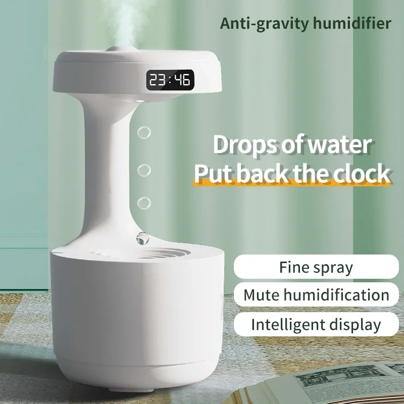 

500ML Water Drop Backflow Anti-gravity Humidifier 2 Modes Aroma Diffuser USB LED Smart Home Bedroom Office Desktop Humidifier