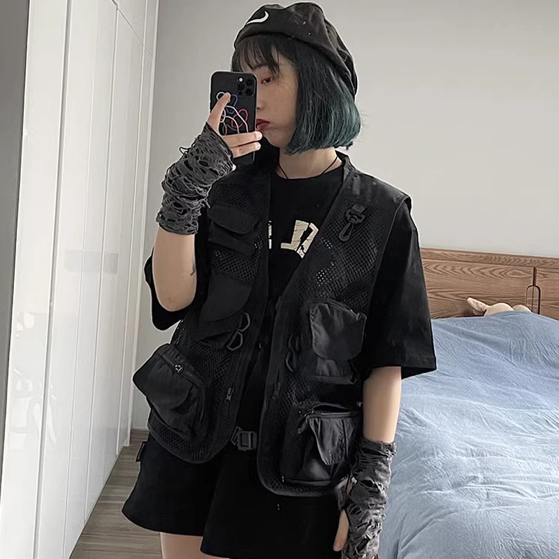 남성용 야외 레저 탈착식 다기능 기자 여행 사진 메쉬 빠른 건조 낚시 조끼