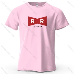 Red Ribbon Army Oversized Unisex Anime Graphic T - Shirt - 100% Cotton Casual Streetwear - XXXL (Pink)