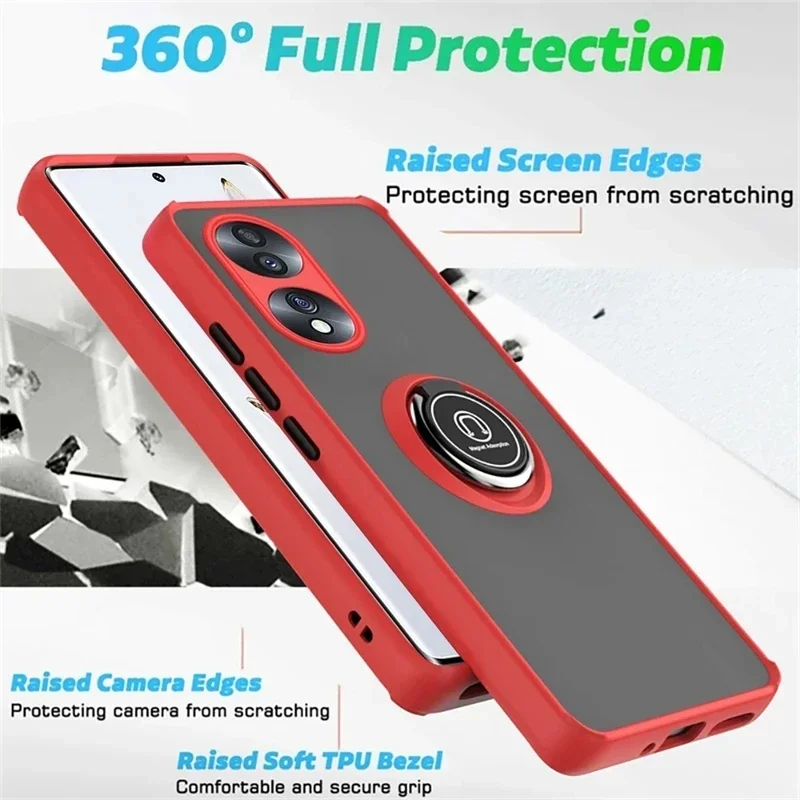 Magnetic Ring Holder Shockproof Camera Protector Case
