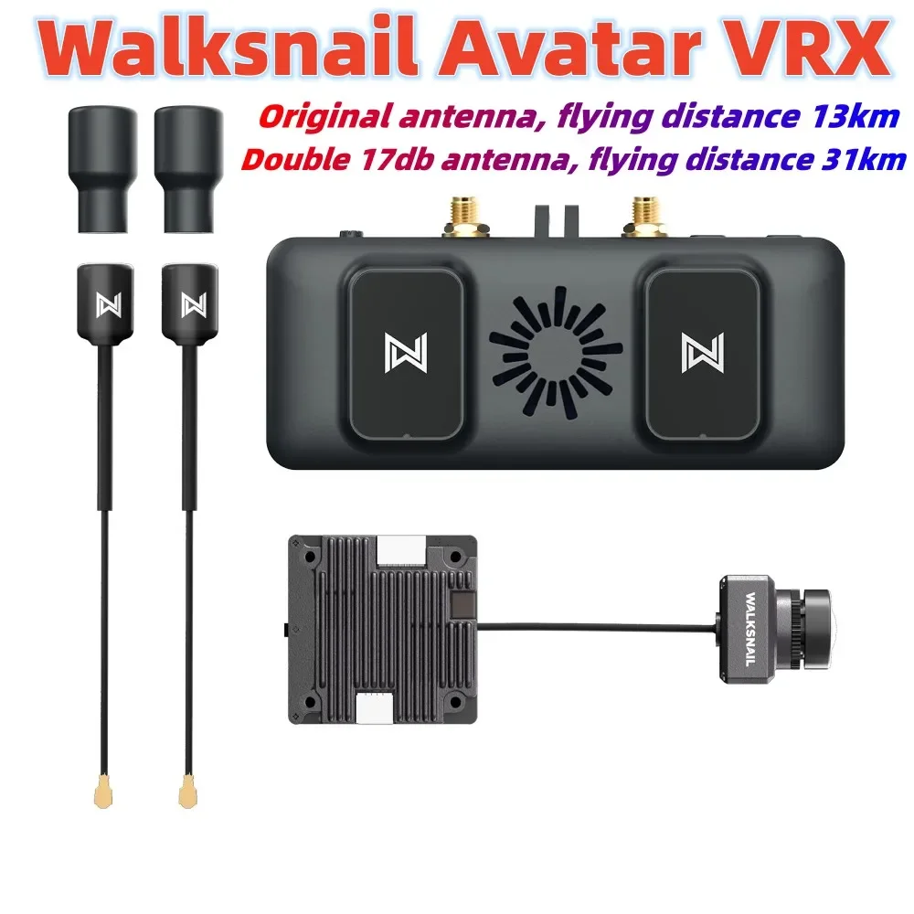 

InStock Walksnail Avatar VRX 1080P/60FPS 4KM Distance with Avatar 1S / HD Nano / Avatar HD Micro KIT for FPV Freestyle Drone