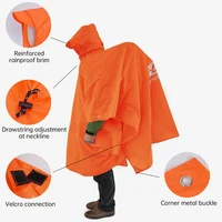 3 In 1 Waterproof Raincoat Lightweight Outdoor Hiking Rain Poncho Rain Jacket Cover Sun Shelter Camping Hiking Cycling Climbing 1