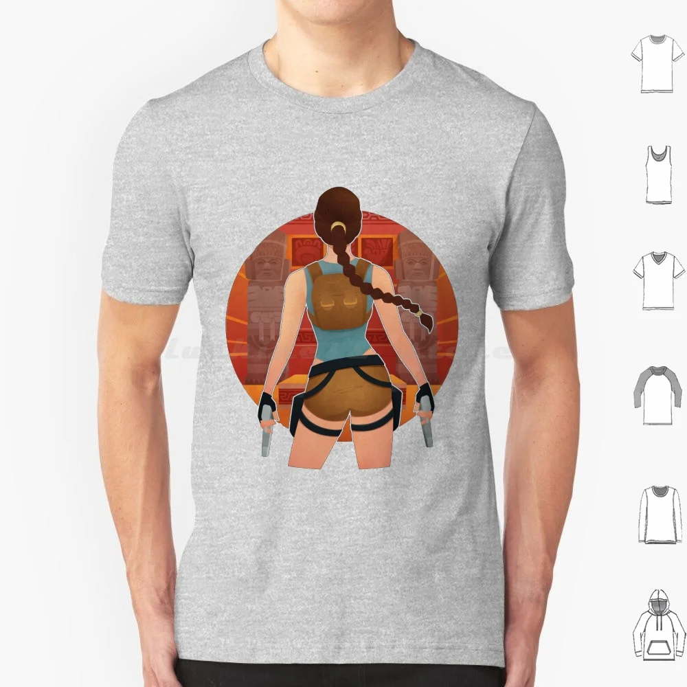 The Tomb Of Qualopec T Shirt Big Size 100% Cotone 480Ft Tomb Raider Tomb Raider 2 Tomb Raider 3 Classic Tomb Raider