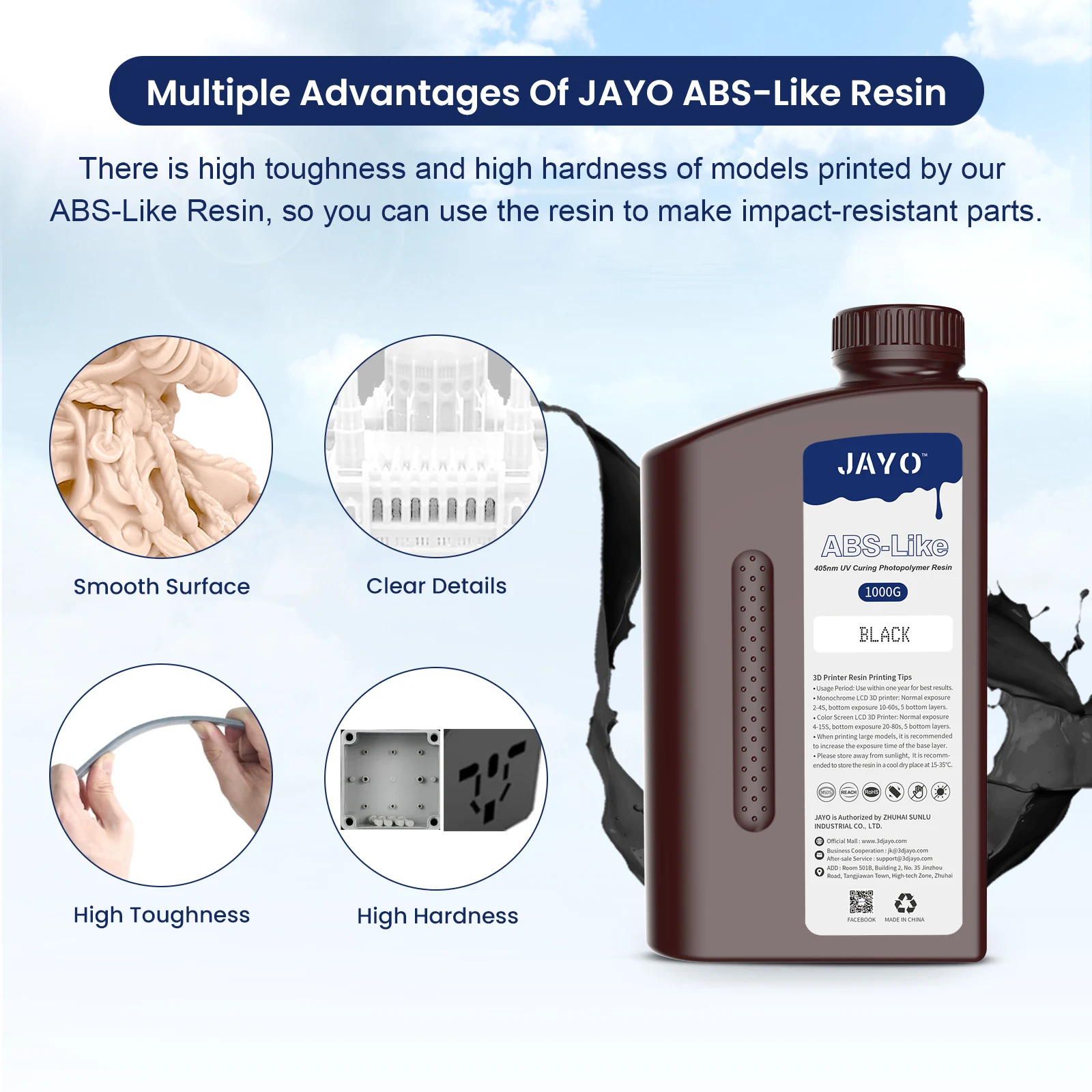 JAYO 5KG Water Washable 3D Printing Resin