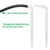 50x Garden 4/7mm Hose Transparent Bend Arrow Dripper 1/4'' Drip Emitter Water Saving Sprinkler Micro Irrigation Greenhouse 4