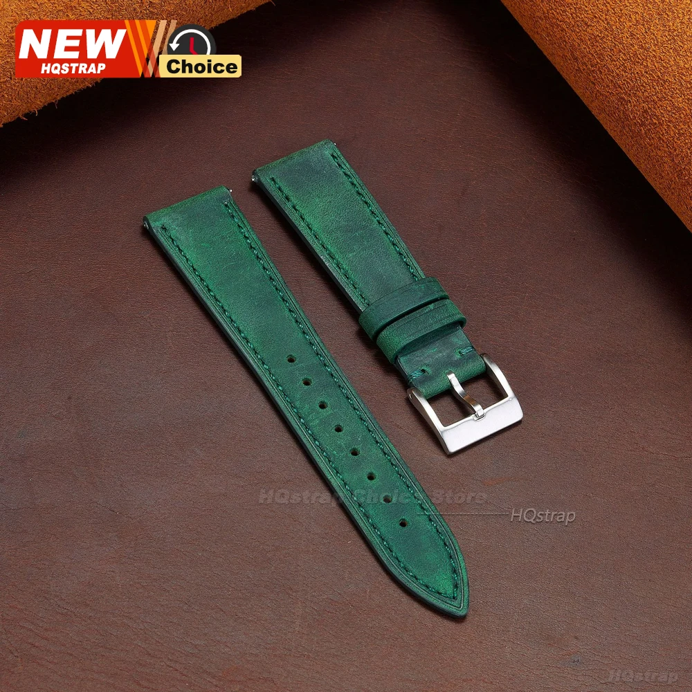 Vintage Leather Quick Release Watchband - Cowhide Strap