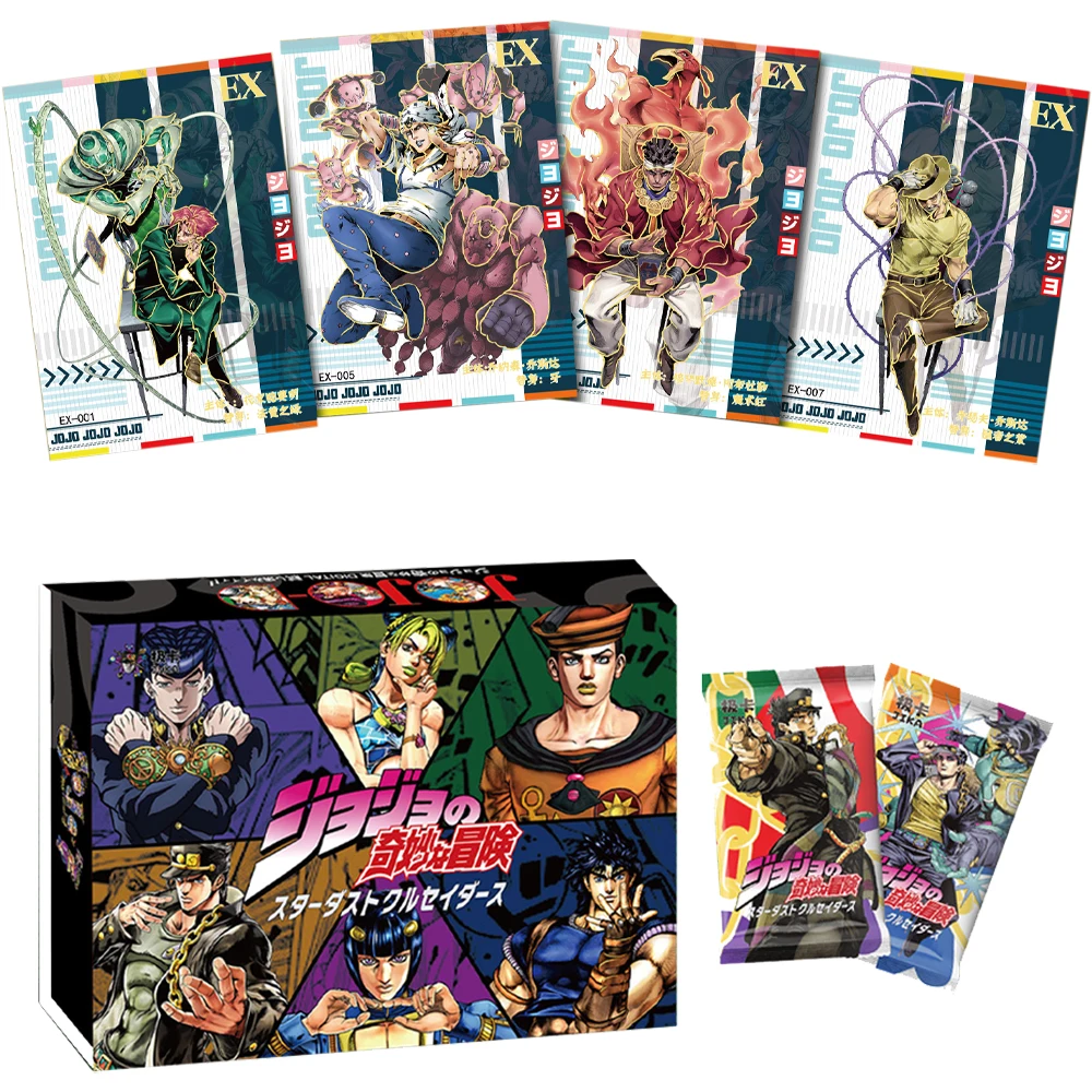 

2024 Latest product Japanese Anime JoJo Bizarre Adventure Character Collection rare Cards Children Collectibles Game Toy Gifts