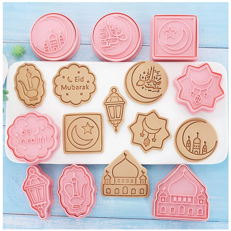 

EID Ramadan Mubarak Decorations Mosque Moon Star Cookie Cutter Biscuit Mold Mould Baking Tool EID al-Fitr Kitchen Accessories