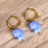 Cute Candy Color Sea Snail Charms Dangle Hoop Earrings for Women Stainless Steel Huggie Marine Organism Summer Beach Ear Jewelry 4
