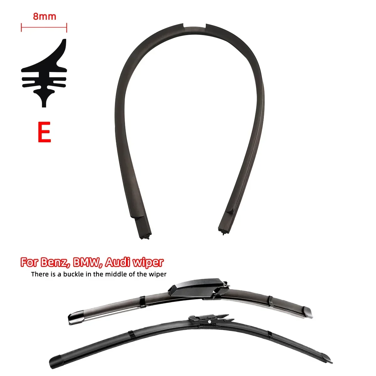 4 Ricambi In Gomma Per Tergicristallo Universali - 35cm, In Gomma Naturale, Silenziosi, Grigio Argento - 3