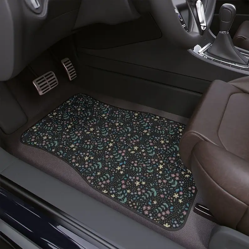 

Car Floor Mats, cute car mats, car accessories for women, cute car accessories, floral car mat, boho car floor mat, boho car acc