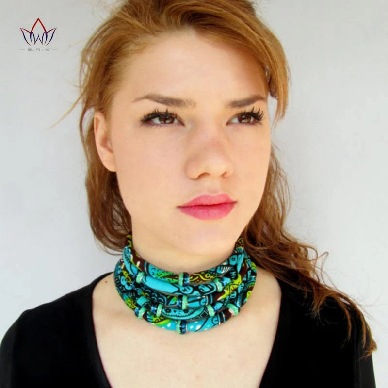 de tela con estampado africano para mujer, de varias hebras con cuentas, WYA08, with|choker necklacenecklace with beads - AliExpress