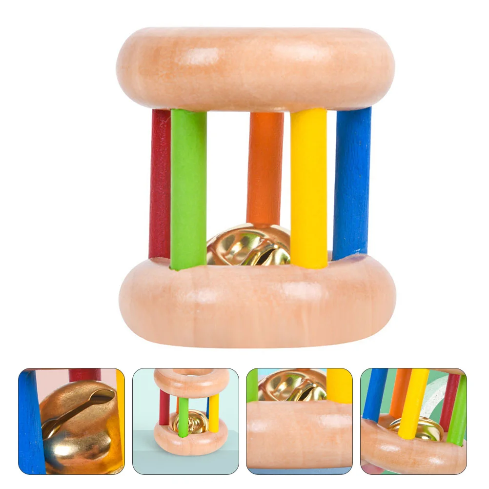 

Wooden Hand Toy Kids Funny Shaker Bell Music Instrumental Iron Baby Educational Plaything Shaking