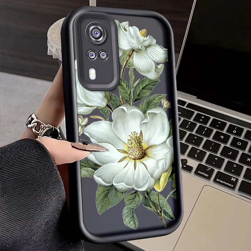 Floral Painted Silicone Anti-Drop Phone Case
