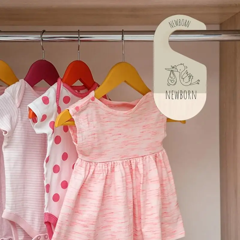 Baby Closet Dividers 8X Baby Month Hangers Dividers Cute Nursery Organization Clothes Separators Girls Clothes Tool For Women 2