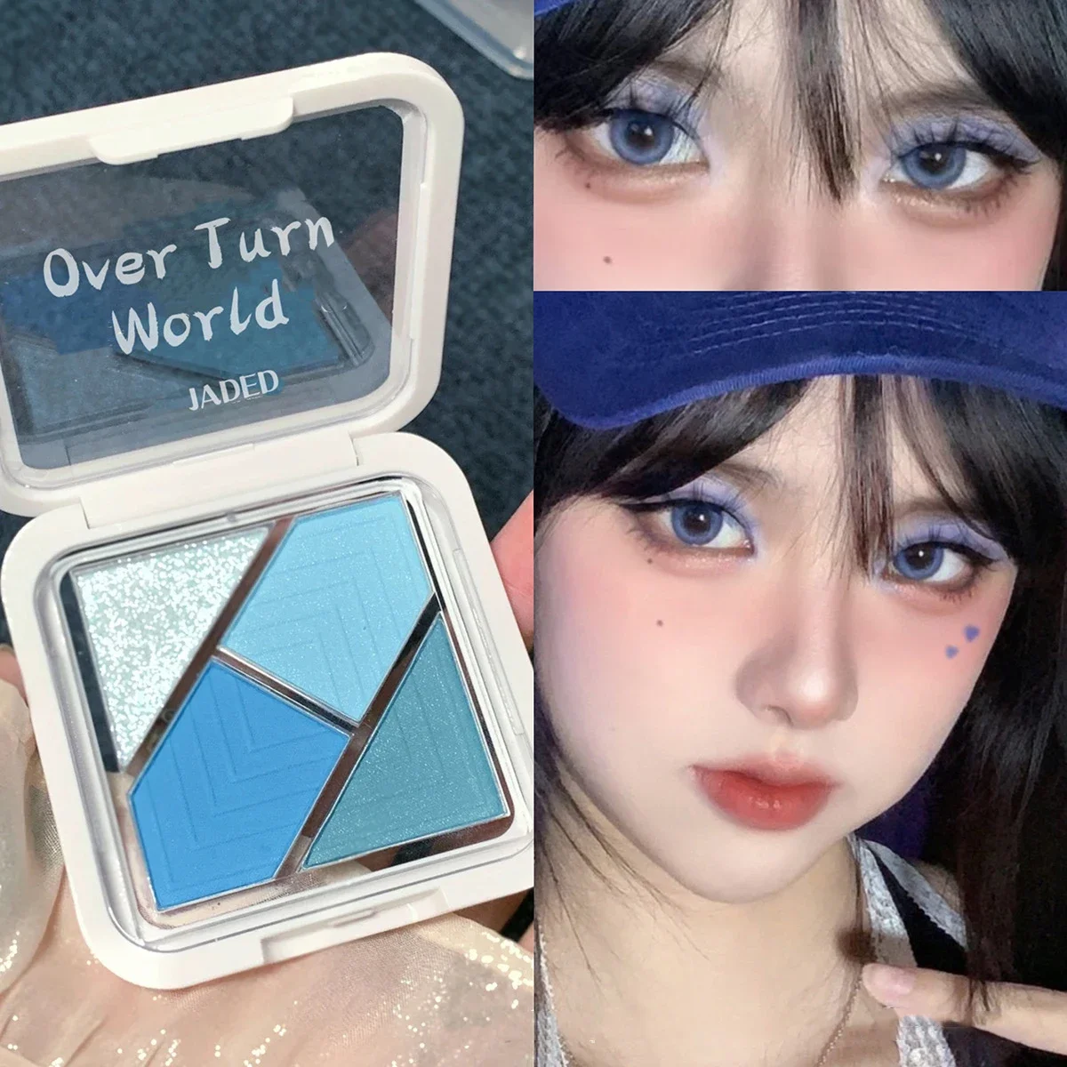 4 Colors Eye Shadow Palette Matte Glitter Green Blue Pink Black Eye Shadow Pigments Professional Makeup Palette eye shadow eye shadow plate
