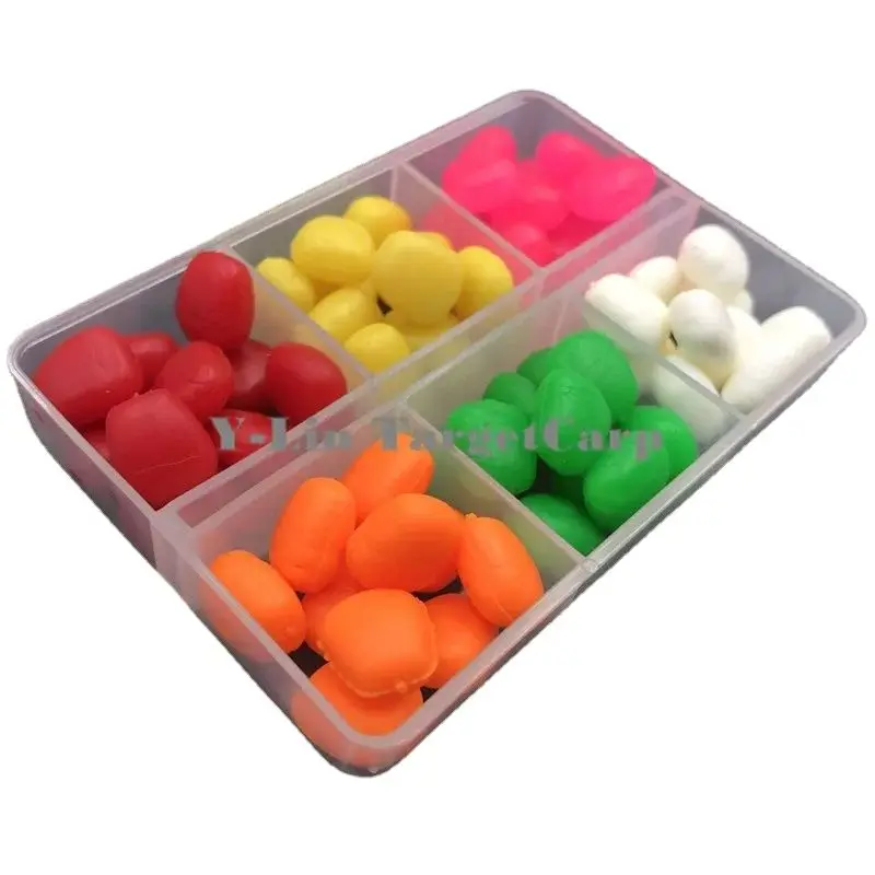 Boîte de leurres pour carpe 60 pièces 6 couleurs - appâts flottants pop-up artificiels multicolores