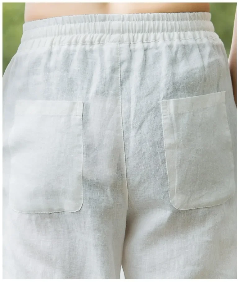 Men's Breathable Slim-Fit Cotton Linen Pants