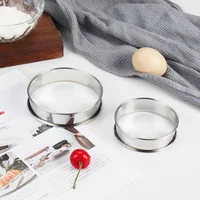 Moule à gâteau Mousse en acier inoxydable, résistant à la chaleur, rond perforé, anneau à tarte, biscuits, pâtisserie, coupe-cercle, outils de cuisson, 6 pièces 4