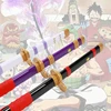 80cm Zoro Katana Samurai Sword JapanAnime Cosplay Katanas Enma KitetsuShusui Wado lchimonji Bamboo WoodenToy Swords 6