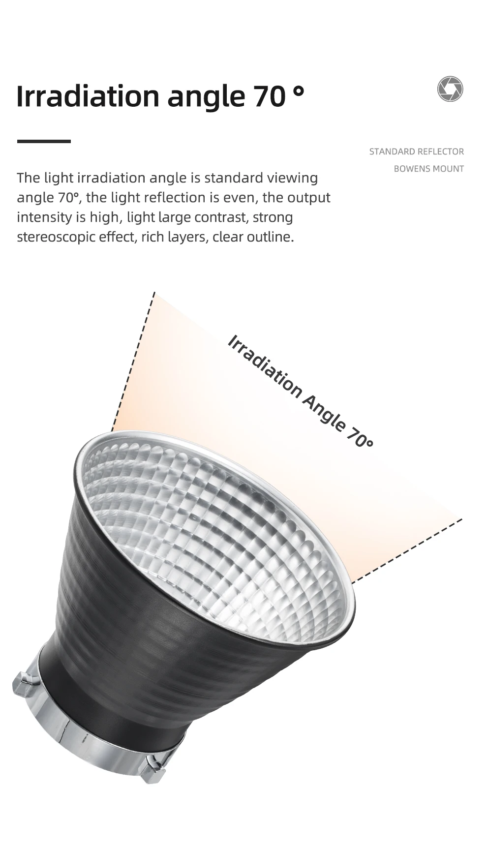 18cm Bowens Mount High Lighting Standard Reflector Lampshade Cover for SL-60W SL