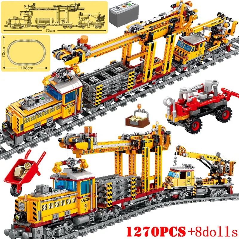 High-Tech Creative City Train Station Building Blocks Toy Set