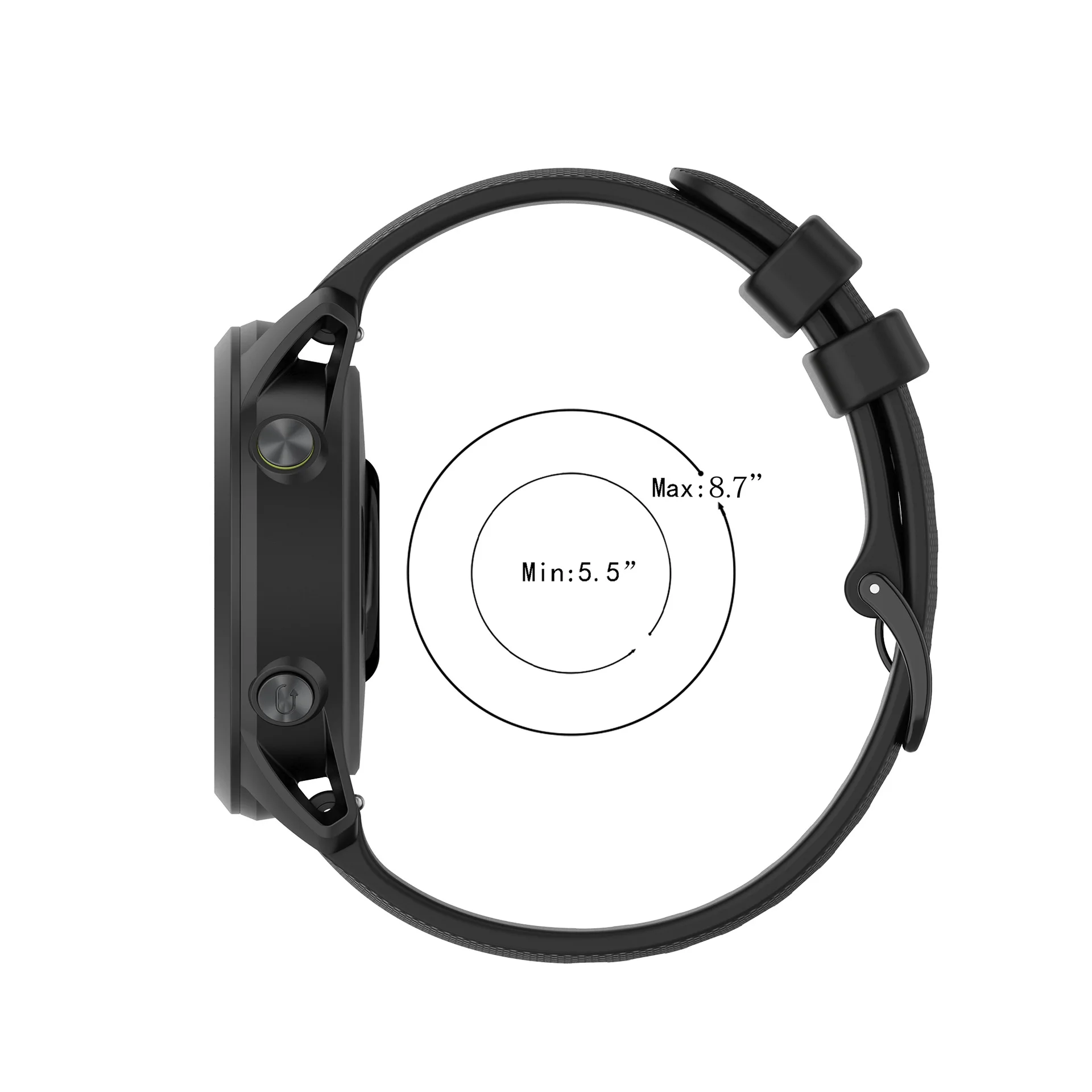 Enhanced Silicone Breathable Wristband Strap - Official 22mm/20mm