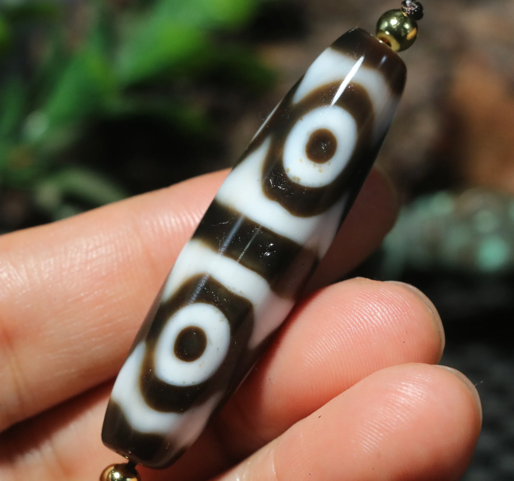

Unique Pattern Energy Power Magic Tibetan Top old Agate Tiger Tooth 6 Eyed dZi Bead Pendant Amulet Talisman UPD230205b67