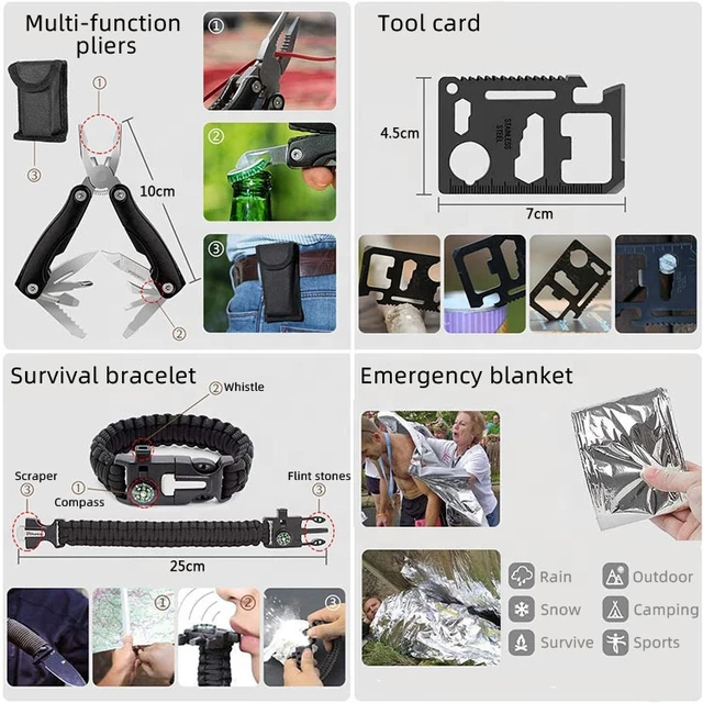 Outdoor survival equipment Sports bags Other Camping & Hiking Gear first  aid kit emergency survival kit survival military set - AliExpress