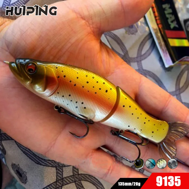 

Шарнирная блесна с мягким хвостом, плавающие приманки 135 мм, 28 г для морской окуня, щуки, приманка для рыбалки, искусственная рыба, Воблер для рыбалки 9135