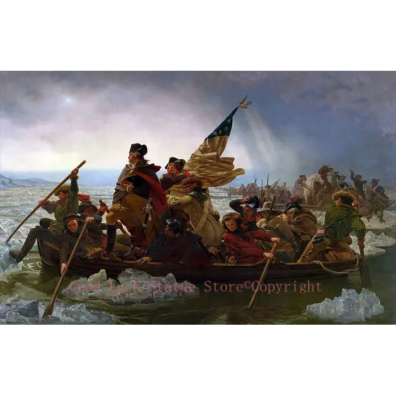 

wholesale oil painting # White House art Washington Crossing the Delaware print oil painting on canvas -Free shipping