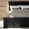 Home Styles Bedford Black Queen Headboard With Raised Panels Double Bed Headboard Wall Panel Picture Frame Moldings Headboards 5