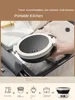 220V 1.2L Portable Electric Cooking Pot Folding Small Multi Functional Dormitory Electric Hot Pot Travel Split Electric Pot 3