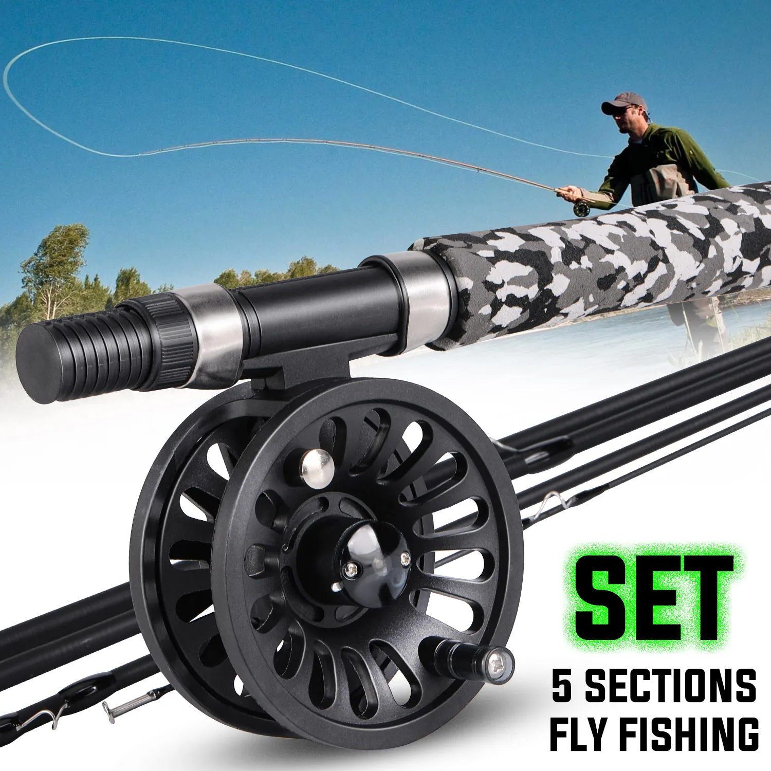 Carbon Fiber Fly Fishing Rod Combo 1