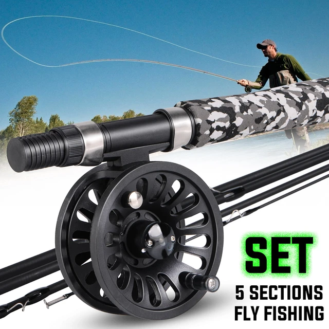 Sougayilang 5# Fly Fishing Rod Combo Super Light Portable Carbon